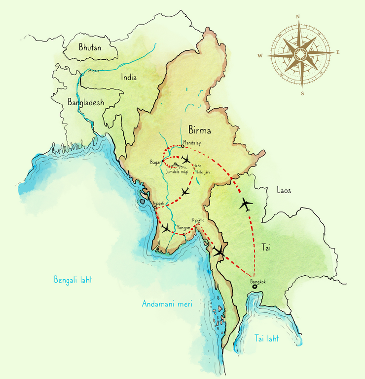 Birma - Kaart